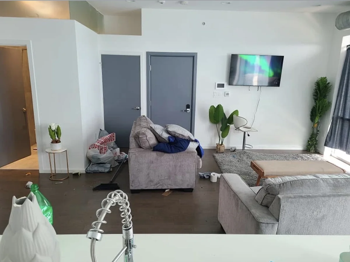 Clean apartment living room